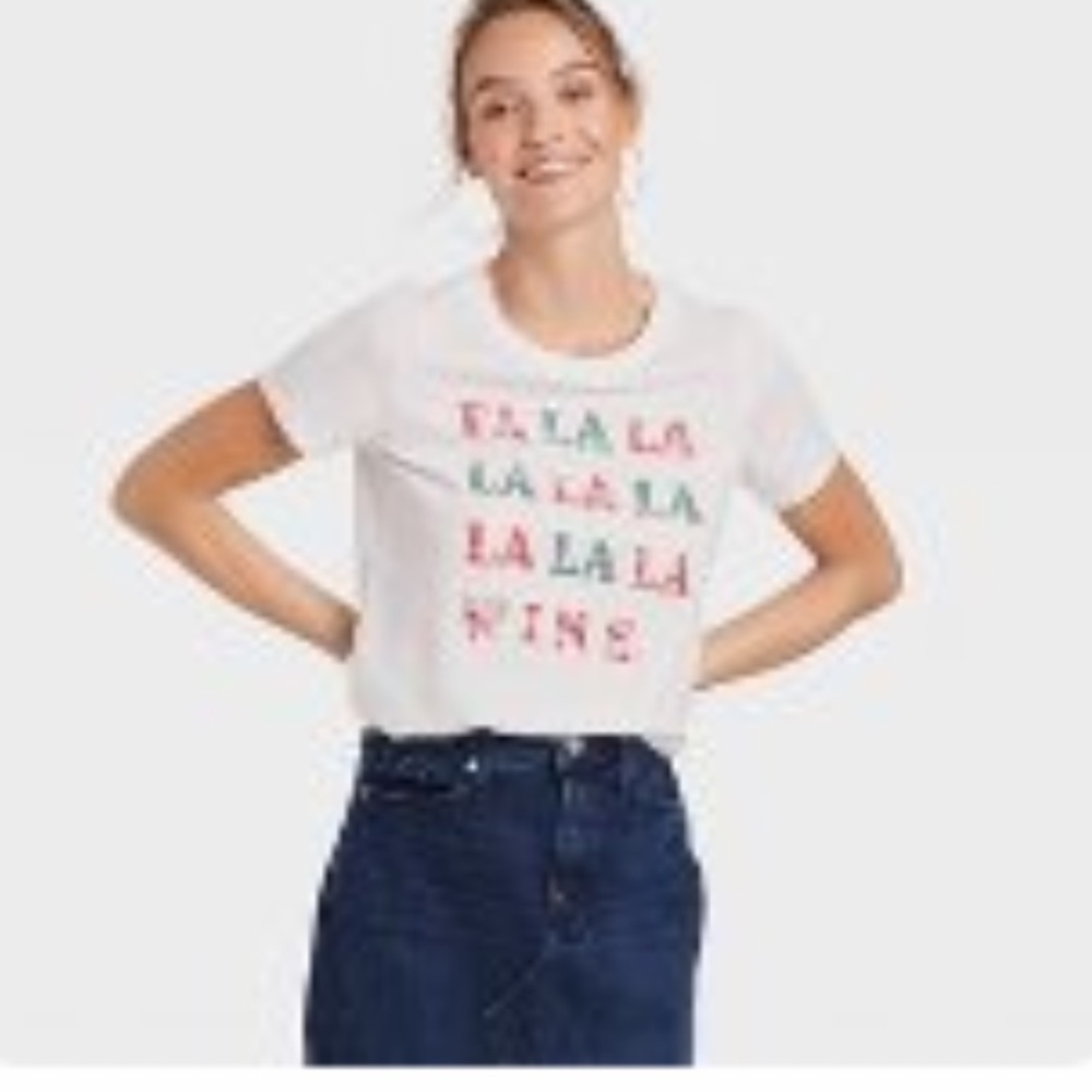 Fa la la la la la la la wine graphic tee